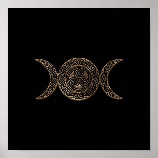 Triple moon - Triple Goddess - Triskelion Poster (Voorkant)