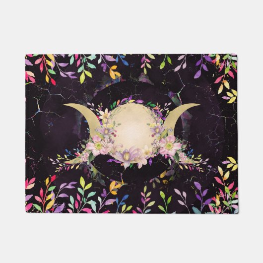 Triple Moon - Triple Goddess - Waterverf Deurmat (Voorkant)