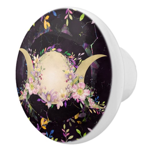 Triple Moon - Triple Goddess - Waterverf Keramische Knop (Rechts)