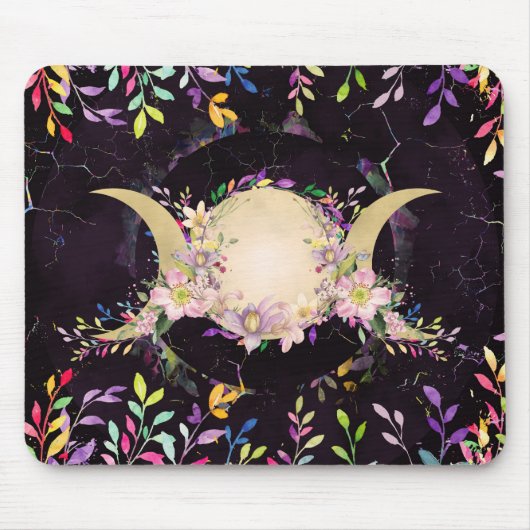Triple Moon - Triple Goddess - Waterverf Muismat (Voorkant)