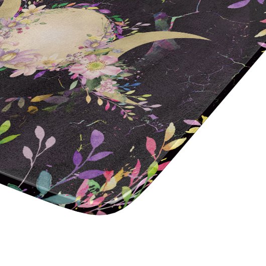 Triple Moon - Triple Goddess - Waterverf Snijplank (Hoek)