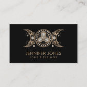 Triple Moon Triquetra Moeder van Pearl Visitekaartje (Voorkant)