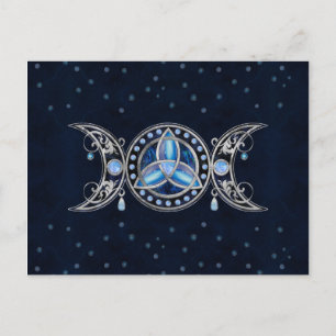 Triple Moon Triquetra Ornament met Moonstone Briefkaart