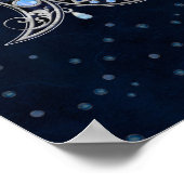 Triple Moon Triquetra Ornament met Moonstone Poster (Hoek)