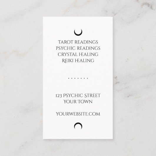 Triple Moon Visitekaartje (Achterkant)