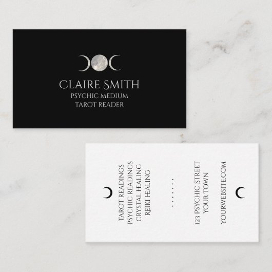 Triple Moon Visitekaartje (Voorkant / Achterkant)