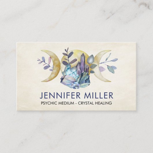 Triple Moon - Waterverf Crystals Visitekaartje (Voorkant)