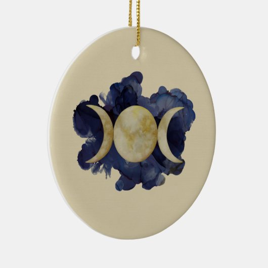 Triple Moon - Waterverf Keramisch Ornament (Rechts)