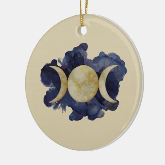 Triple Moon - Waterverf Keramisch Ornament (Links)