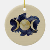Triple Moon - Waterverf Keramisch Ornament (Achterkant)
