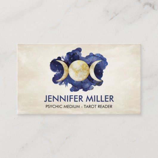 Triple Moon - Waterverf Visitekaartje (Voorkant)
