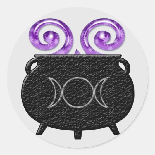 Triple Moon Witch Brew Cauldron Stickers (Voorkant)