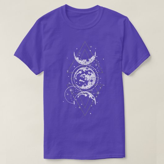 Triple Moons Goddess Phases Witch Pagan Hecate Occ T-shirt (Design voorkant)