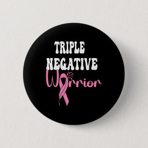 Triple Negatieve Krijger Kanker Overlevende Borst  Ronde Button 5,7 Cm
