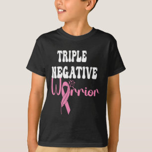 Triple Negatieve Krijger Kanker Overlevende Borst T-shirt