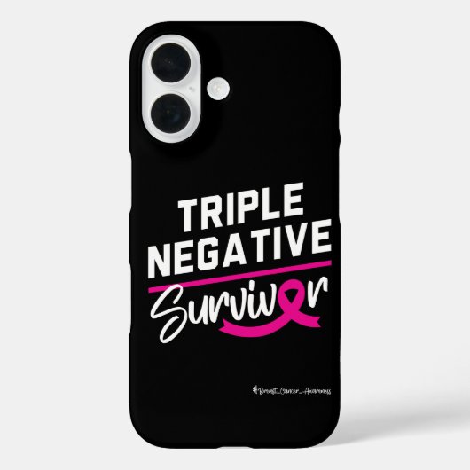 Triple Negatieve Overlevende Borstkanker Bewustzij Case-Mate iPhone Case (Achterkant)
