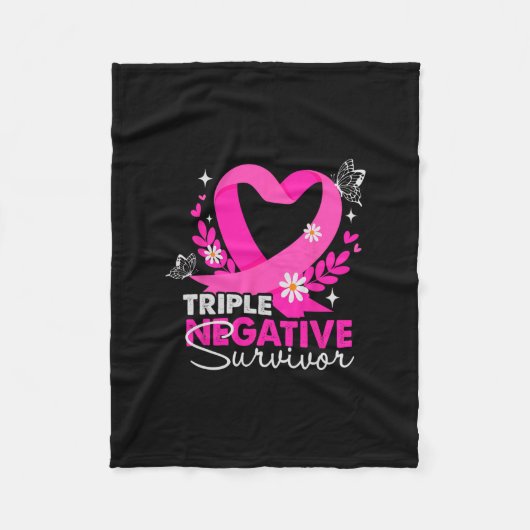 Triple-negatieve overlevende borstkanker bewustzij fleece deken (Voorkant)