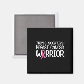 Triple Negative Breast Cancer Awareness Warrior Pi Magneet (Voorkant / Achterkant)