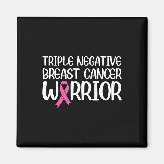 Triple Negative Breast Cancer Awareness Warrior Pi Magneet (Voorkant)