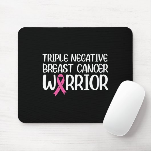 Triple Negative Breast Cancer Awareness Warrior Pi Muismat (Met muis)