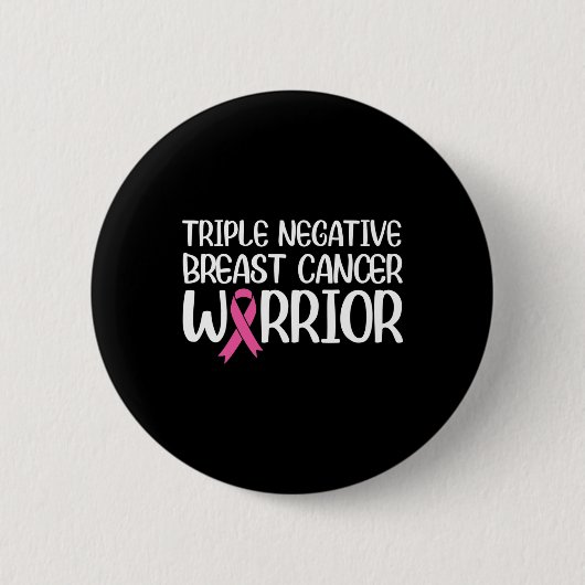Triple Negative Breast Cancer Awareness Warrior Pi Ronde Button 5,7 Cm (Voorkant)