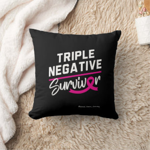 Triple Negative Survivor Breast Cancer Awareness Kussen
