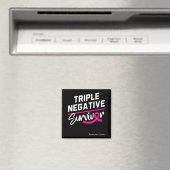 Triple Negative Survivor Breast Cancer Awareness Magneet (Insitu (Vaatwasser))