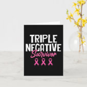 Triple Negative Survivor Breast Cancer Awareness P Kaart (Gele Bloem)