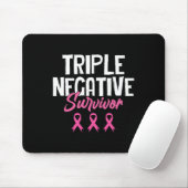 Triple Negative Survivor Breast Cancer Awareness P Muismat (Met muis)