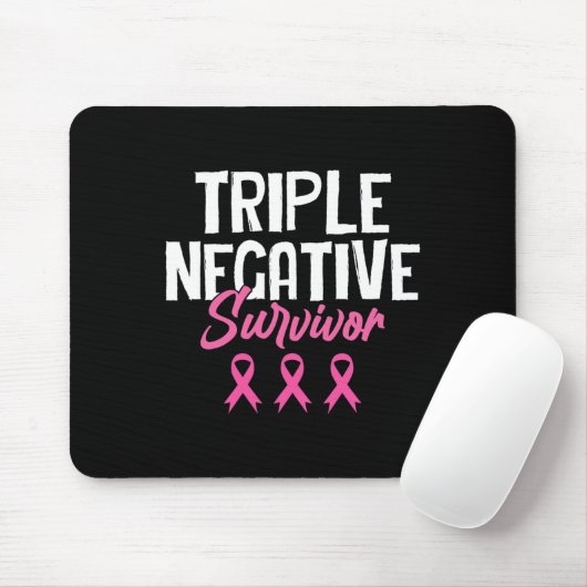 Triple Negative Survivor Breast Cancer Awareness P Muismat (Met muis)