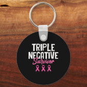 Triple Negative Survivor Breast Cancer Awareness P Sleutelhanger (Voorkant)