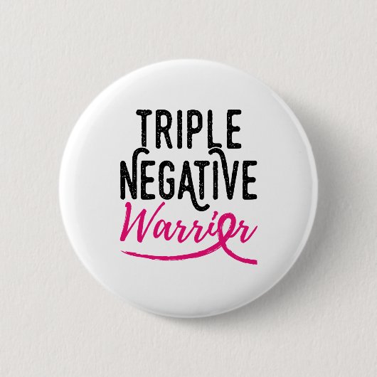 Triple Negative Survivor Breast Cancer Awareness Ronde Button 5,7 Cm (Voorkant)