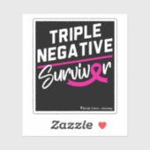 Triple Negative Survivor Breast Cancer Awareness Sticker (Vel)