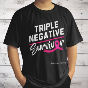 Triple Negative Survivor Breast Cancer Awareness T-shirt