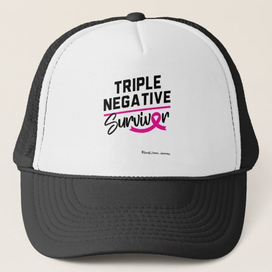 Triple Negative Survivor Breast Cancer Awareness Trucker Pet (Voorkant)