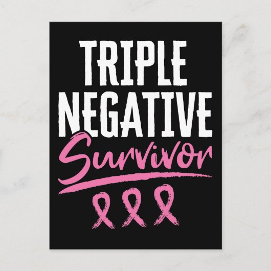 Triple Negative Survivor Breast Cancer TNBC Briefkaart (Voorkant)