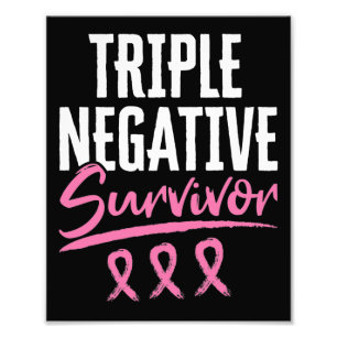 Triple Negative Survivor Breast Cancer TNBC Foto Afdruk