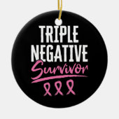 Triple Negative Survivor Breast Cancer TNBC Keramisch Ornament (Voorkant)