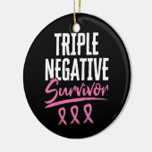 Triple Negative Survivor Breast Cancer TNBC Keramisch Ornament (Links)