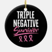 Triple Negative Survivor Breast Cancer TNBC Keramisch Ornament (Achterkant)
