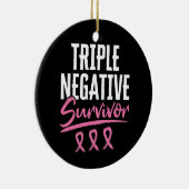 Triple Negative Survivor Breast Cancer TNBC Keramisch Ornament (Rechts)