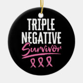Triple Negative Survivor Breast Cancer TNBC Keramisch Ornament (Voorkant)