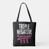 Triple Negative Survivor Breast Cancer TNBC Tote Bag (Achterkant)
