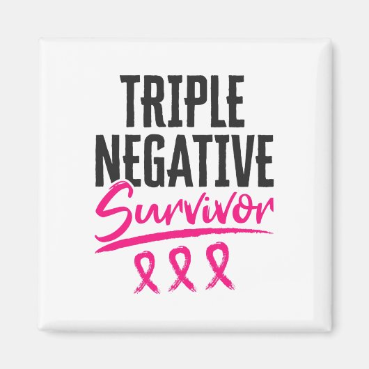 Triple Negative Survivor TNBC Borstkanker Aware Magneet (Voorkant)