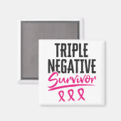 Triple Negative Survivor TNBC Breast Cancer Magneet (Voorkant / Achterkant)