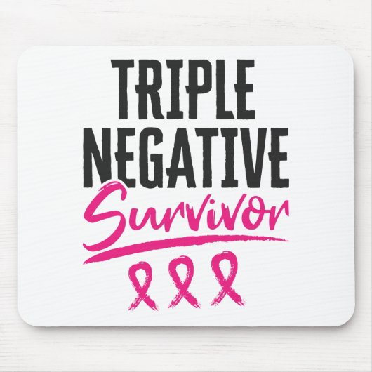 Triple Negative Survivor TNBC Breast Cancer Muismat (Voorkant)