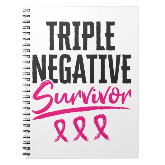 Triple Negative Survivor TNBC Breast Cancer Notitieboek (Voorkant)