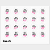 Triple Negative Survivor TNBC Breast Cancer Ronde Sticker (Vel)