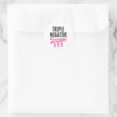 Triple Negative Survivor TNBC Breast Cancer Ronde Sticker (Tas)