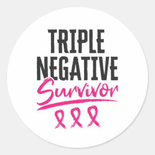 Triple Negative Survivor TNBC Breast Cancer Ronde Sticker